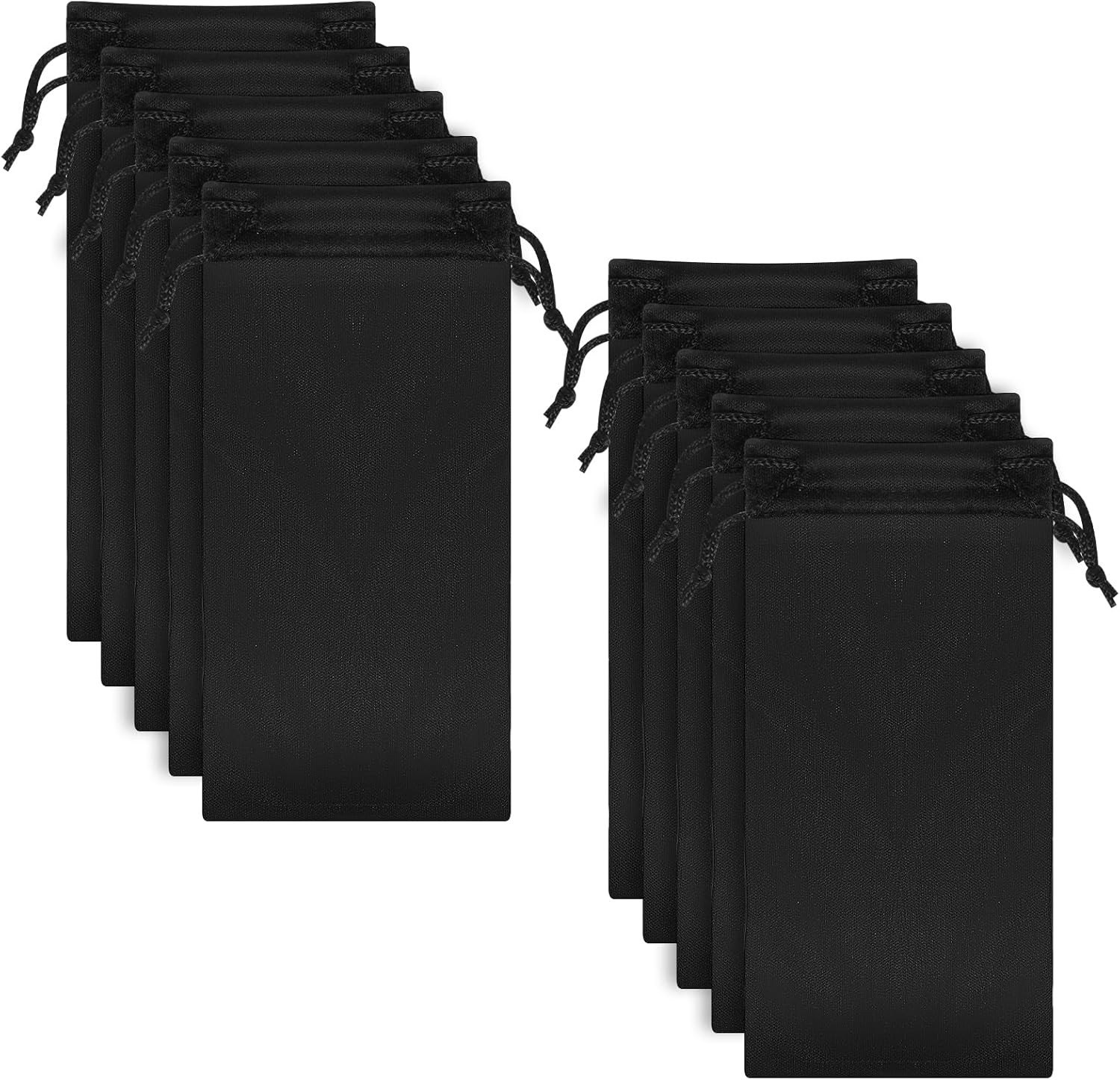 Bewudy Microfiber Sunglasses Pouch 10 Pcs Black