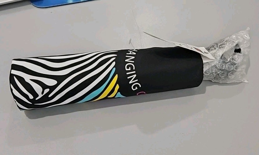 NEW NWT Knirps Floyd Duomatic Black White Changing To Color (when wet) Umbrella