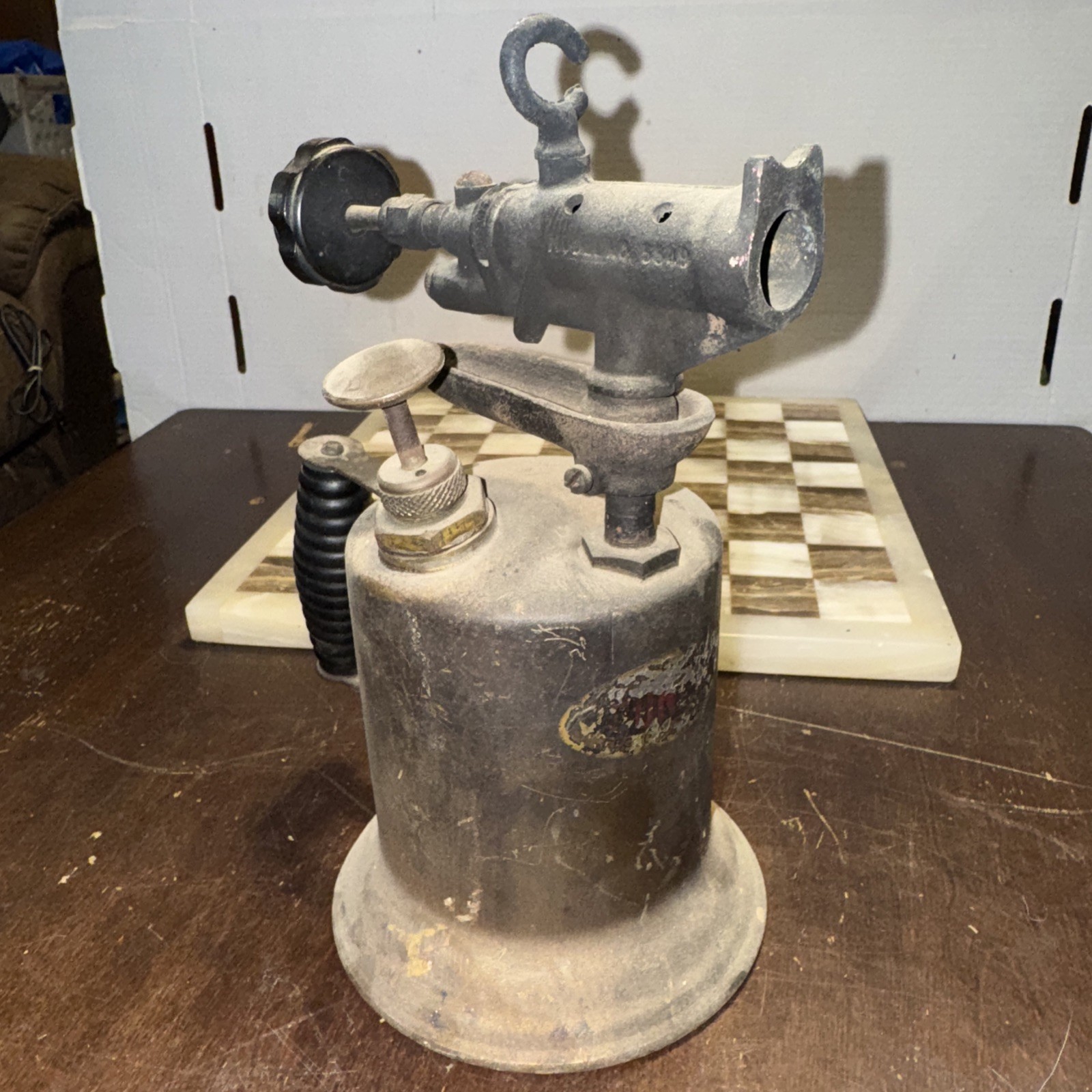 Antique Brass Blow Torch Welding Soldering Gas Tool Vintage Untested #249-5549