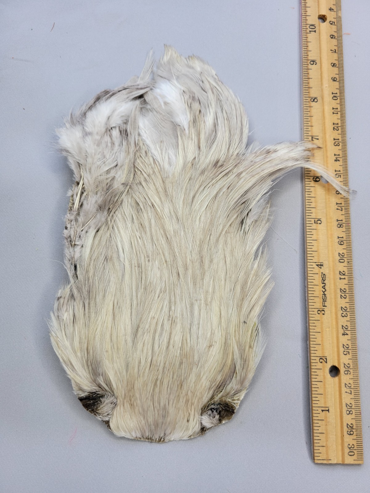 Lot 144,  Top Quality  DUN  India Rooster Streamer Neck Cape Feathers