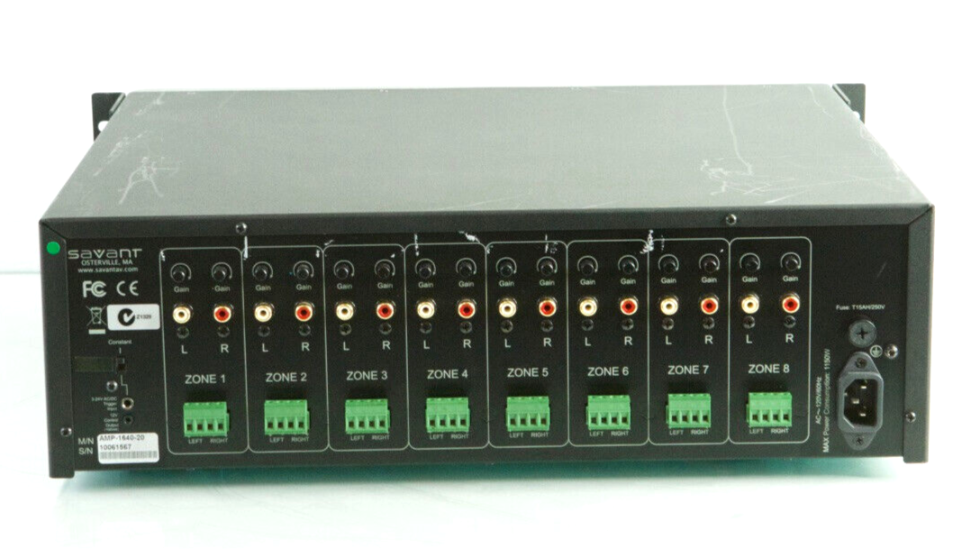 FULLY TESTED Savant AMP-1640 8 Zone/ 16 Channel Whole Home Amplifier n134