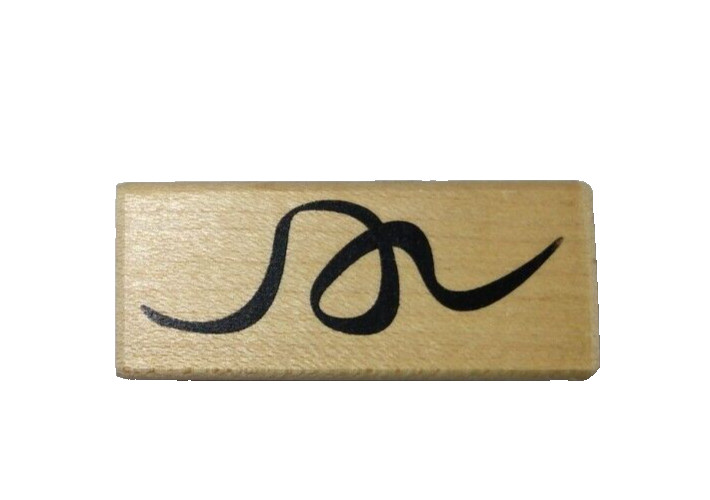 Great Impressions Party Ribbon B01 Wood Mounted Rubber Stamp