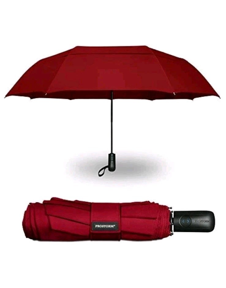 NEW Pro Storm Personal Umbrella & Pouch Wine Red Rain Single Person Cover NWOT