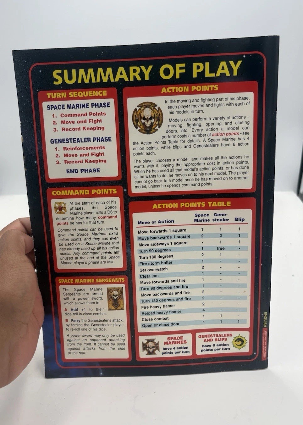 1996 Games Workshop Space Hulk Rulebook Warhammer