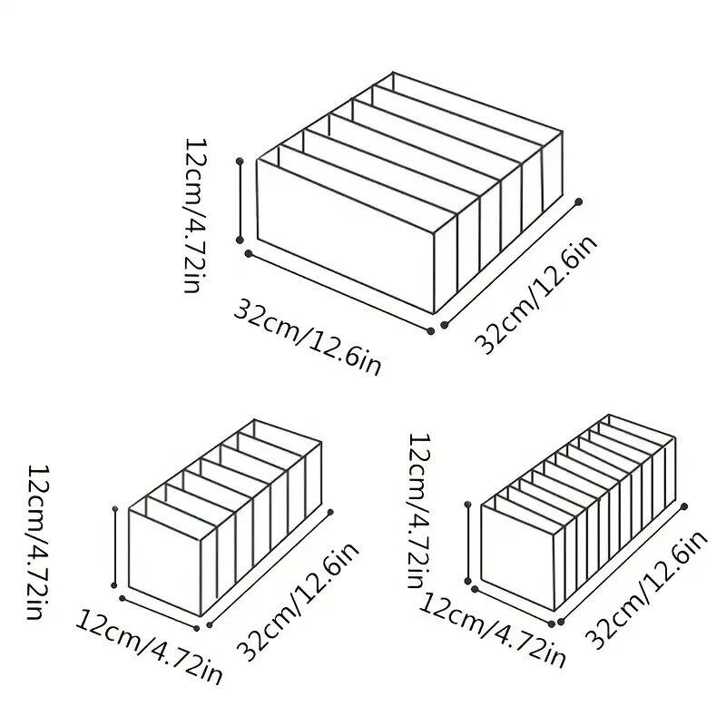 3Pcs Underwear Compartment Organizer