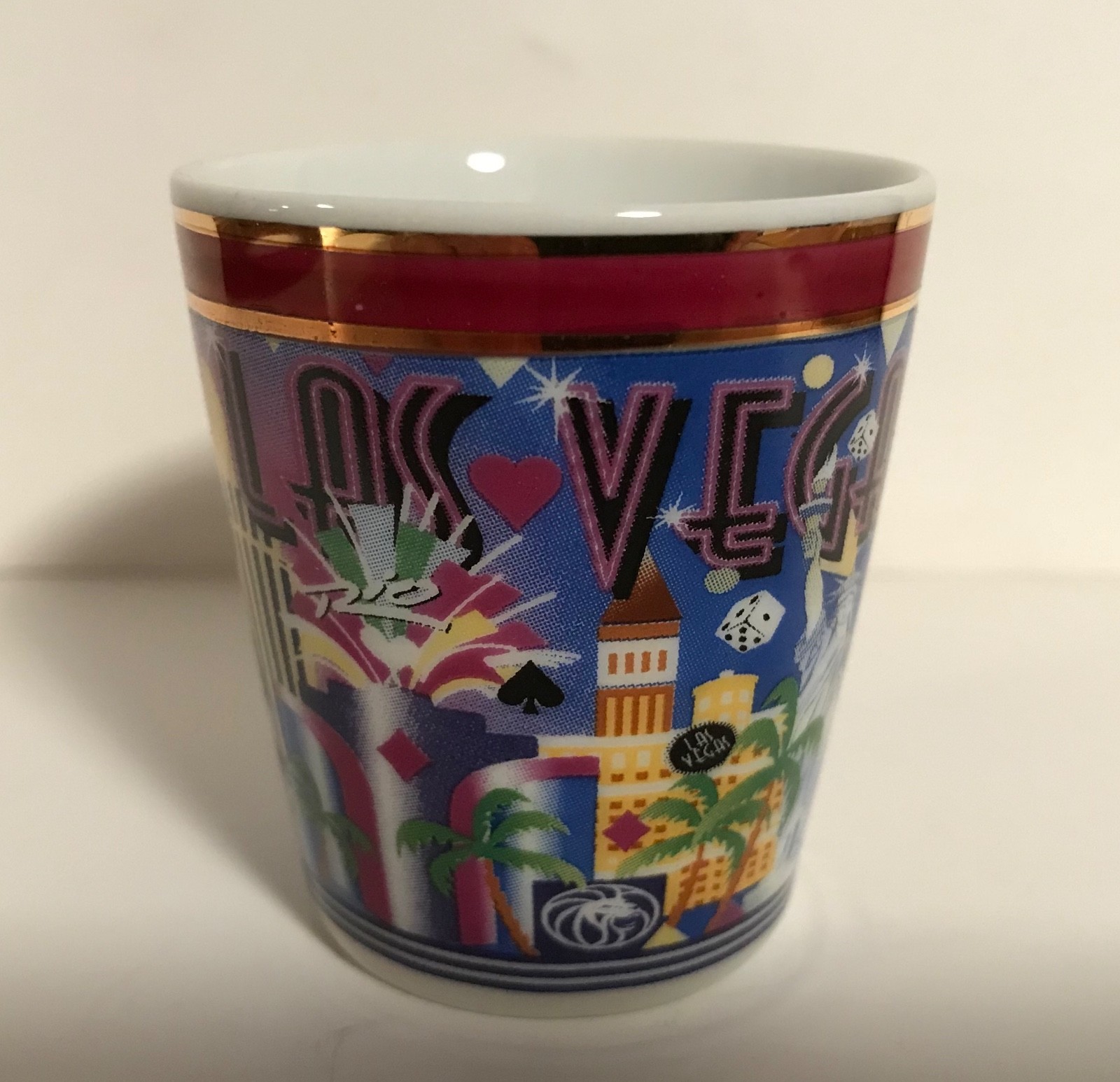 Las Vegas Casino Shot Glass Shotglass Pearl Whiskey