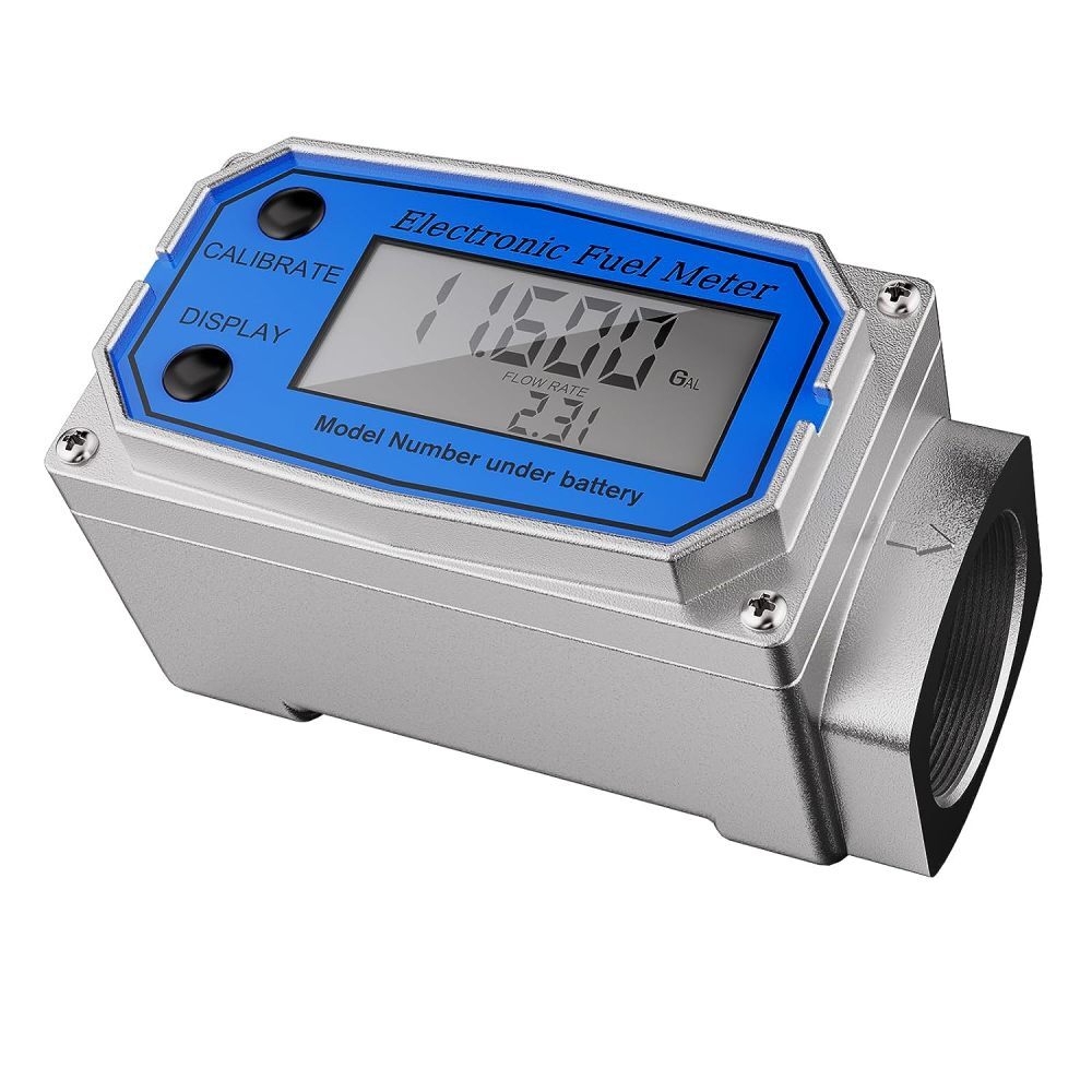 Turbine Digital Diesel Fuel Flow Meter Oval Gear Flow Gauge 3/4" NPT 100L/Min