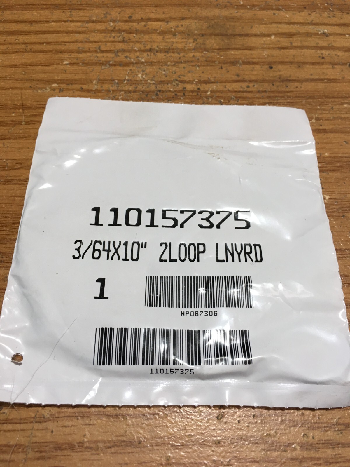 Fastenal® 3/64"Wire Dia x 10"L Galvanized Steel 2 Loops Lanyard