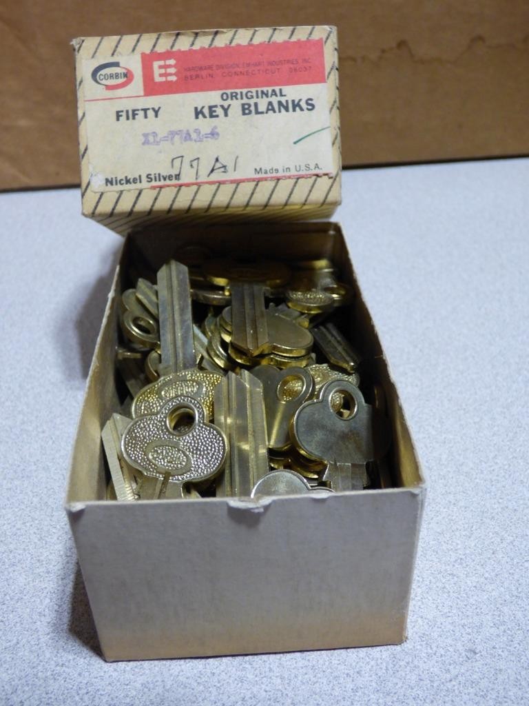 LOT OF 50 CORBIN  X1-77A1-6 KEY BLANKS  OLD STOCK