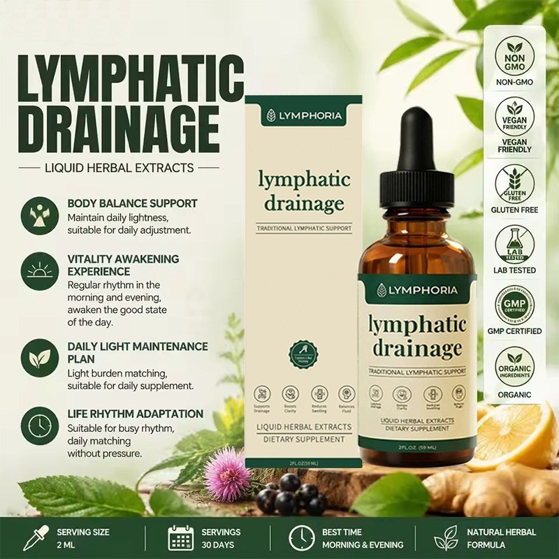 Lymphoria - Lymphatic Drainage 59ml - Detox,Bloat Relief & Immune Support