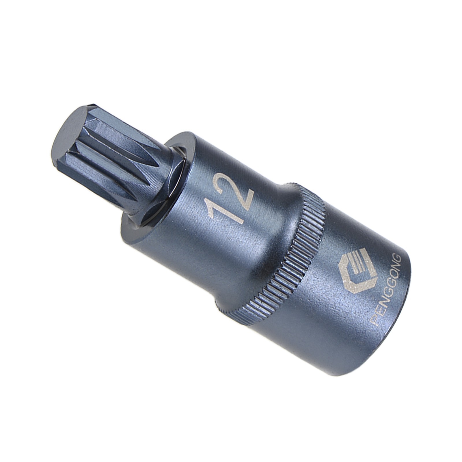Triple Square Spline Bit Socket M12 Bit 1/2" Drive 2" Length Star S2 Alloy Steel