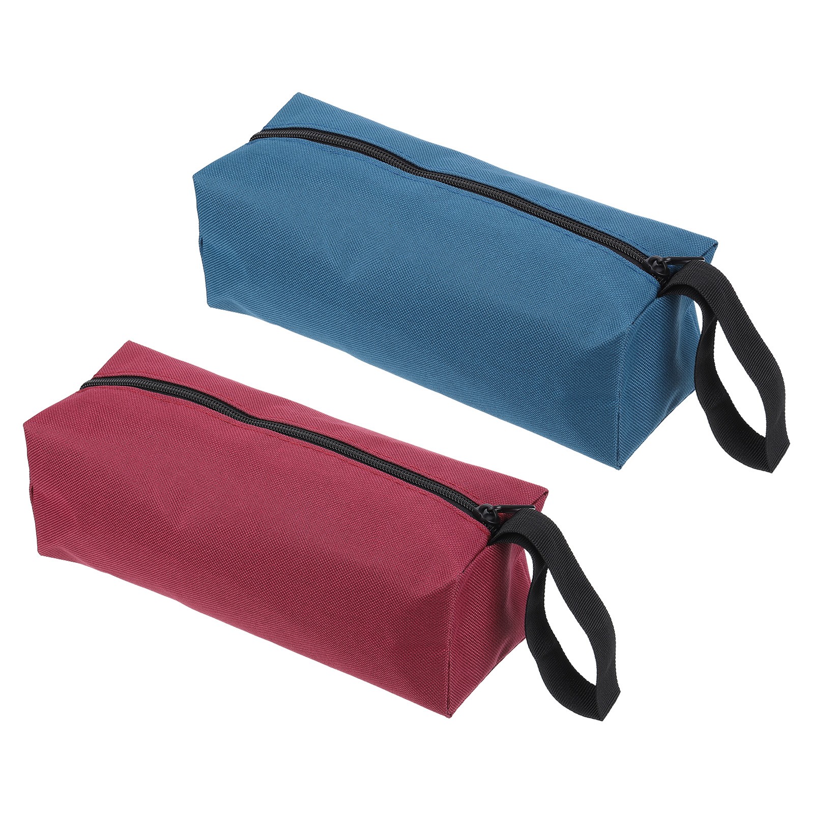 10" Zipper Tool Pouch 2pcs Multipurpose Tool Bag Waterproof Tote Bag, Blue Red