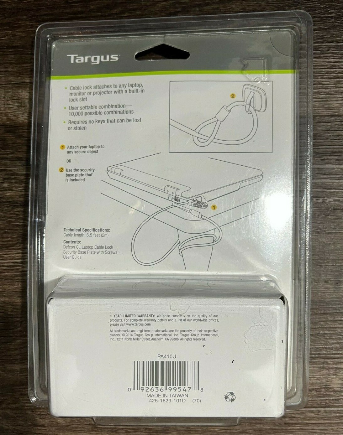 Targus Defcon CL Laptop Cable Lock
