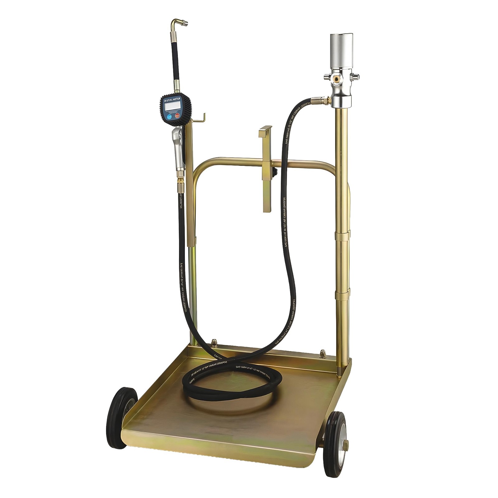 LAUCO 3:1 Air-Operated Oil Pump Kit – Digital Meter Gun, 13ft Hose, Mobile Drum