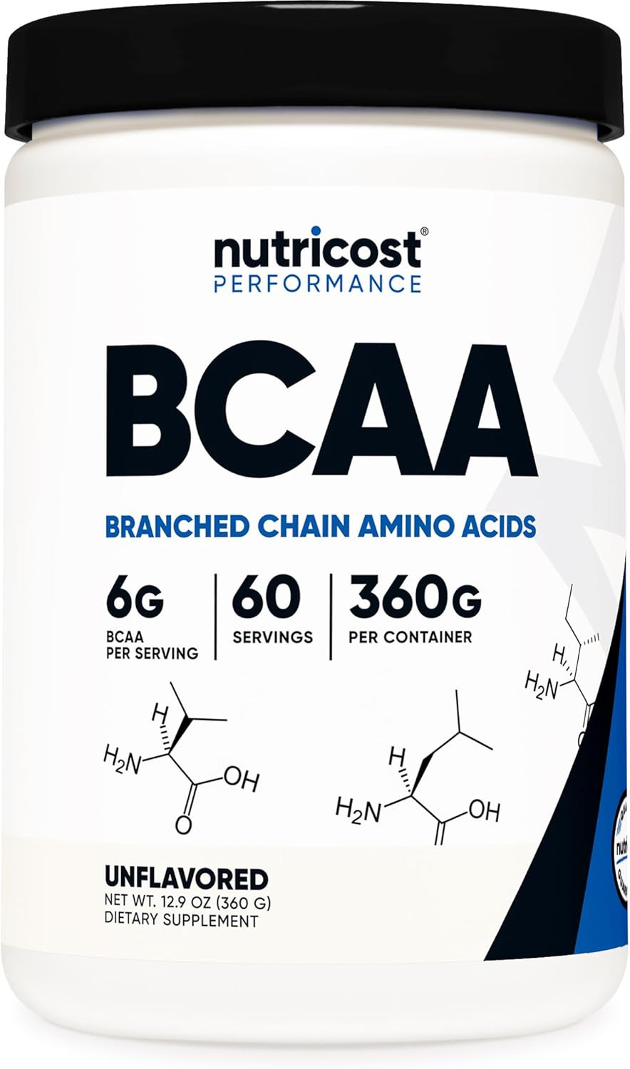 BCAA Powder 2:1:1 (Unflavored, 60 Servings) - Vegetarian, Non-Gmo, Gluten Free,