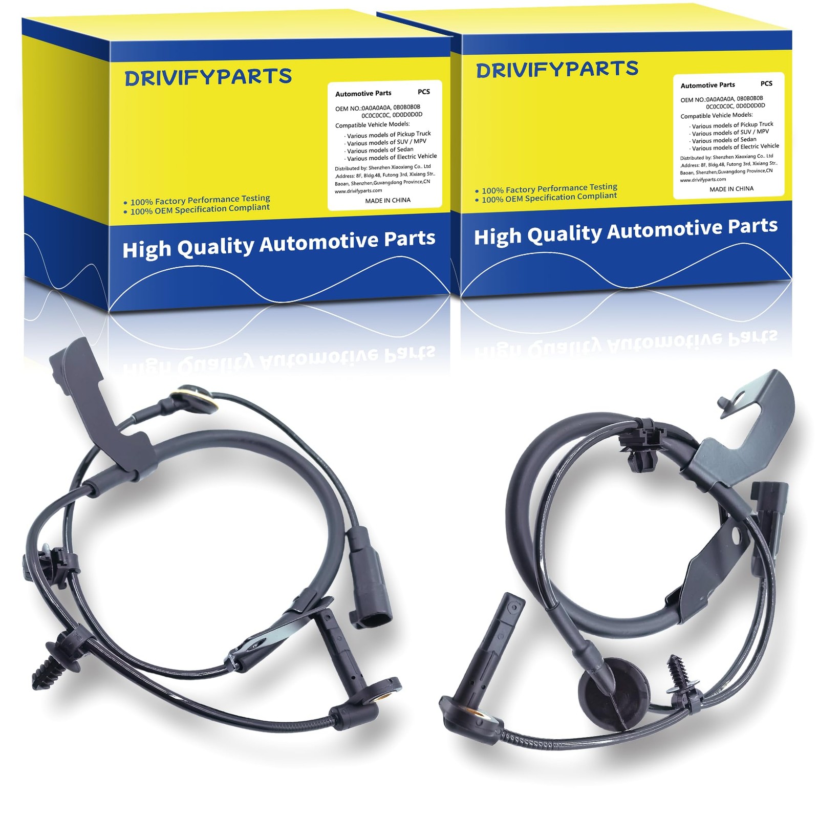 ABS Wheel Speed Sensor Front Left & Right Fit for Dodge Journey 2009-2020, Do...