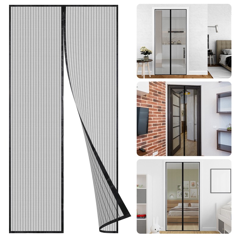Puerta Magnetica Con Mosquitero 39x83 Cortina De Malla Magnética Para Mosquitos