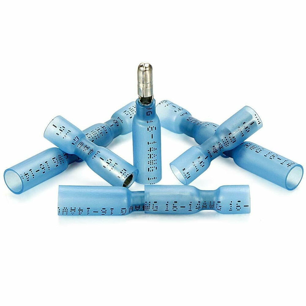100Pcs 14-16 Gauge Heat Shrink Bullet Wire Connector Crimp Male Female Terminals