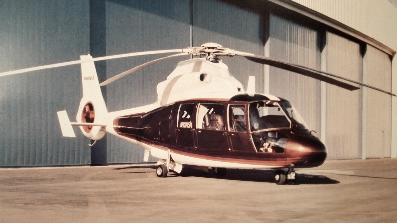 Original Aerospatiale SA365N Dauphin 2 Sales Brochure, 12 page, 8.5 x 11"