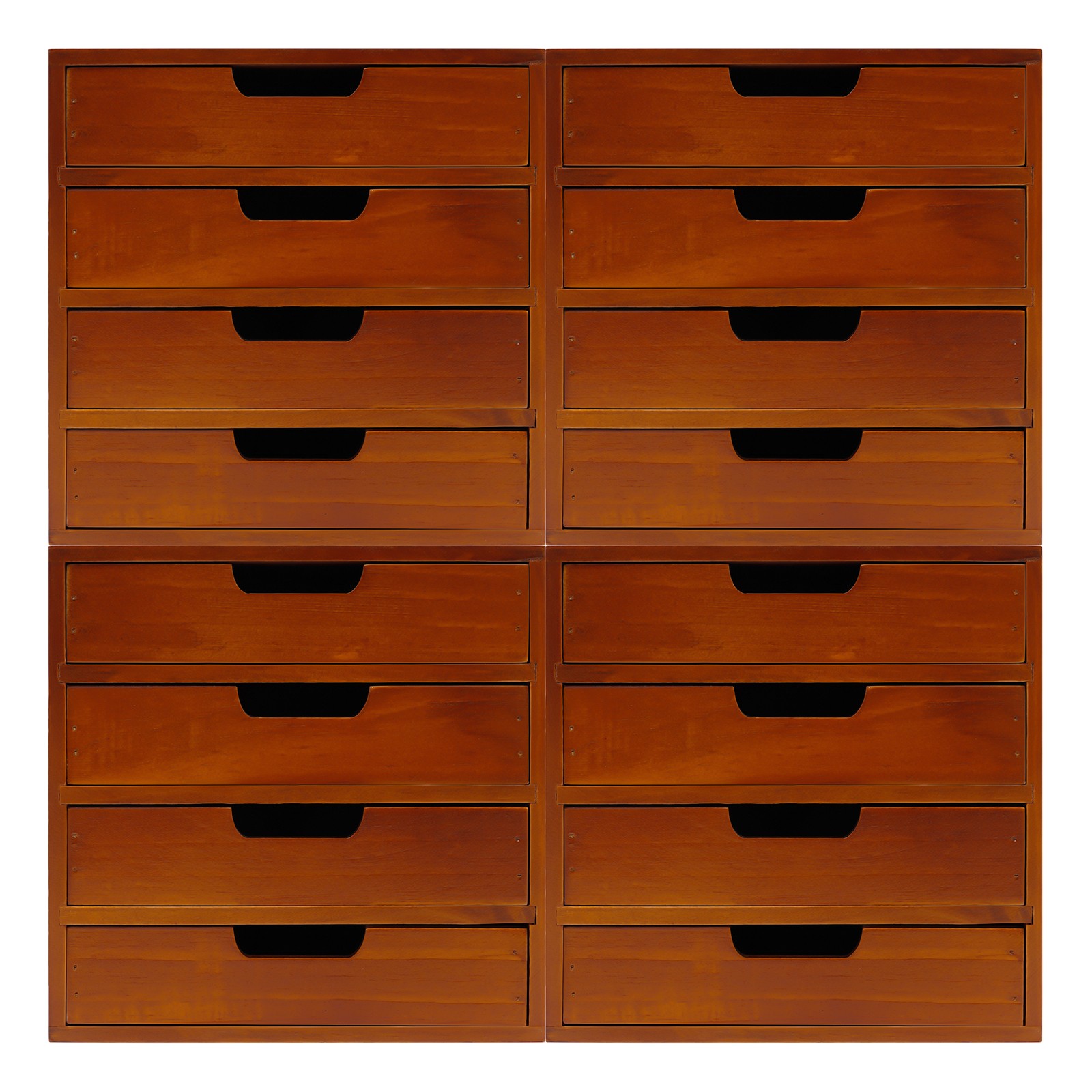 4 Pcs Drawer Cabinet Set Desktop Multi-level Drawer Storage Organizers New