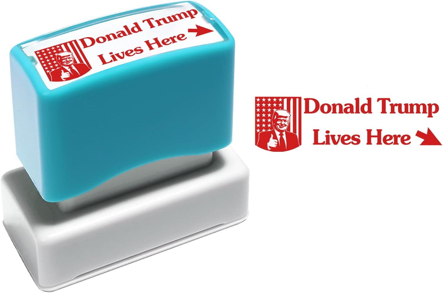 Donald Tru Lives Here Stamp Self Inking Tru Stamp for Business Office Supplies