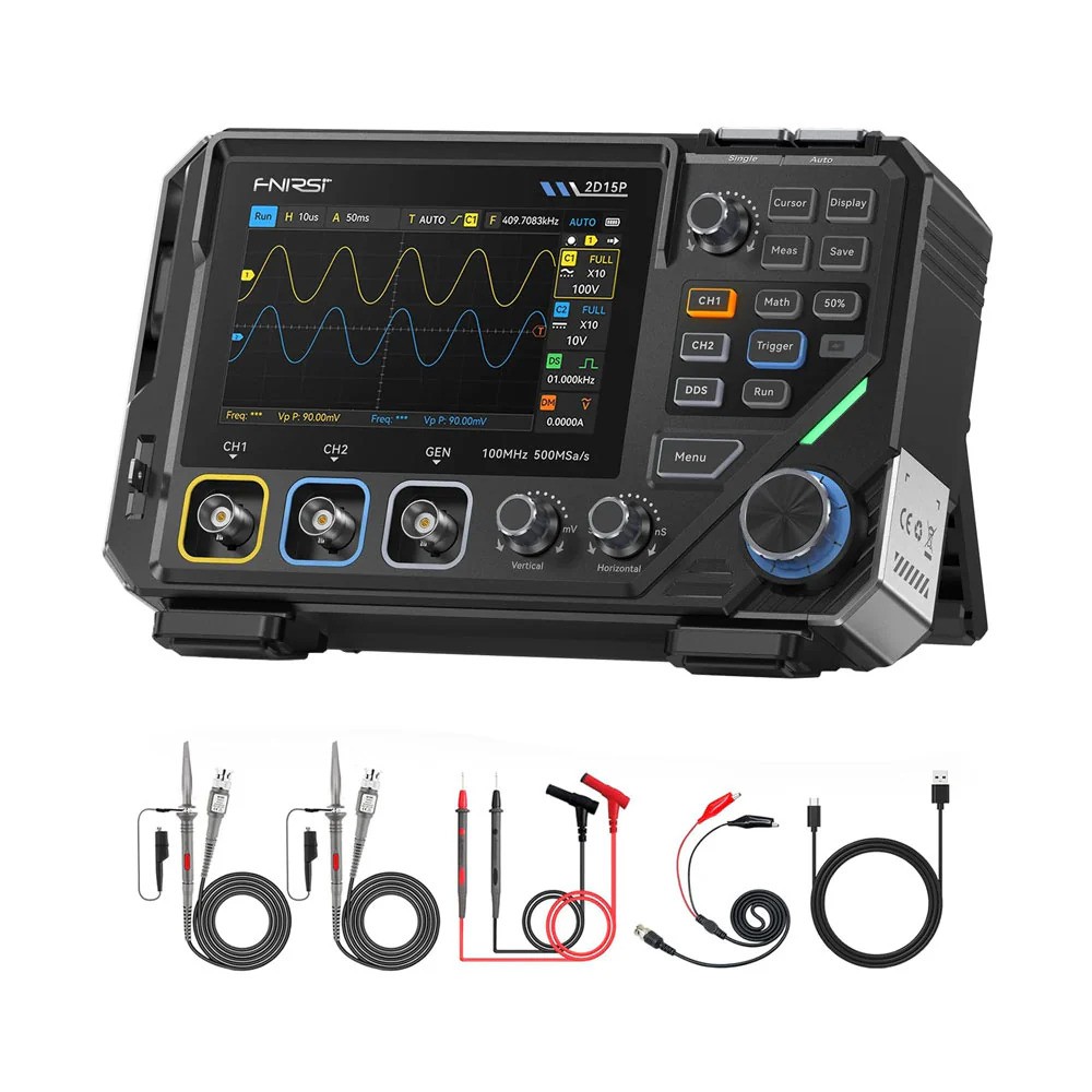 FNIRSI-2D15P Digital Multimeter Oscilloscope Signal Generator Duan Channel 100M