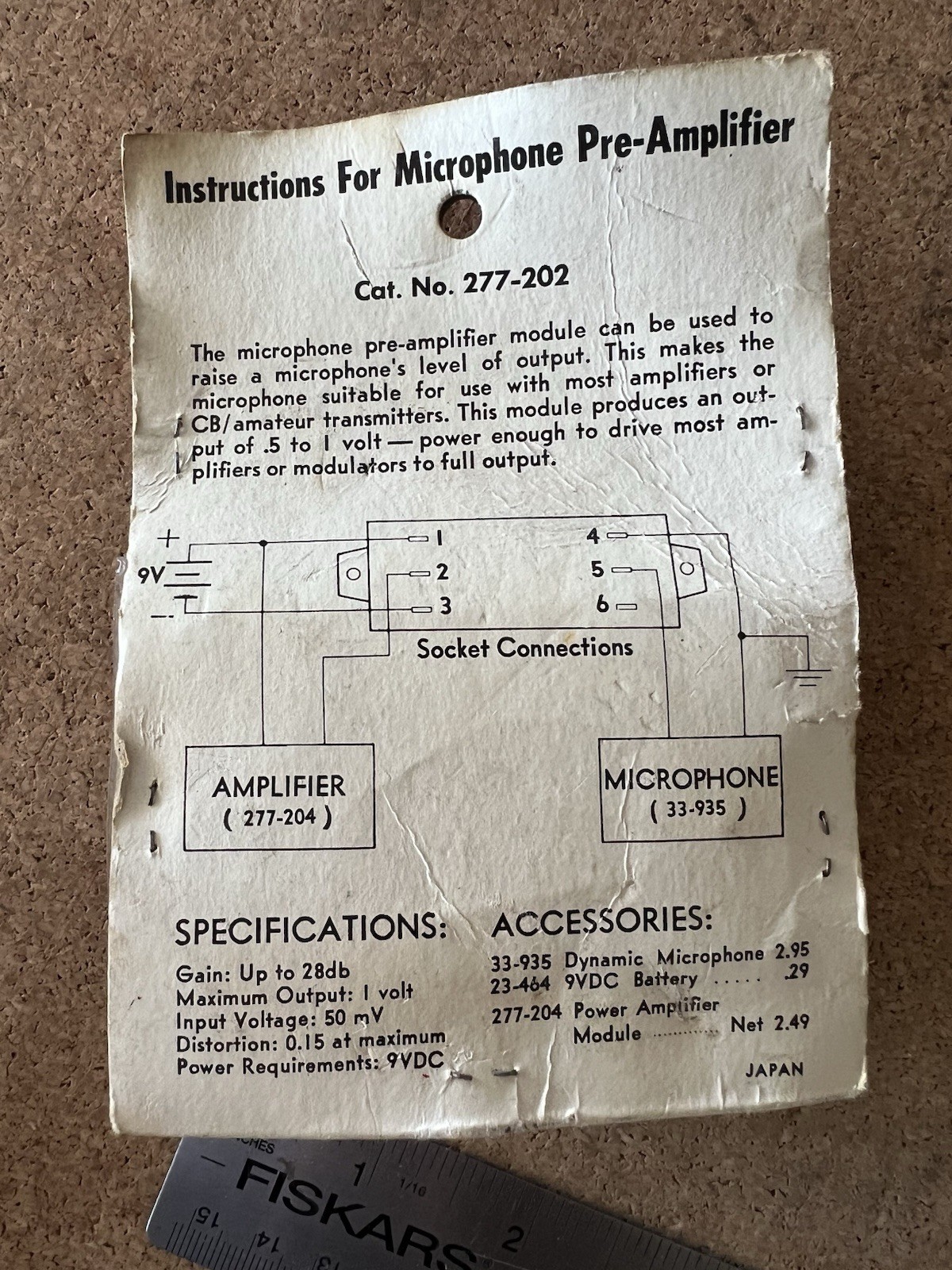 Vintage Archer Microphone Preamplifier Block Module NOS - 277-202