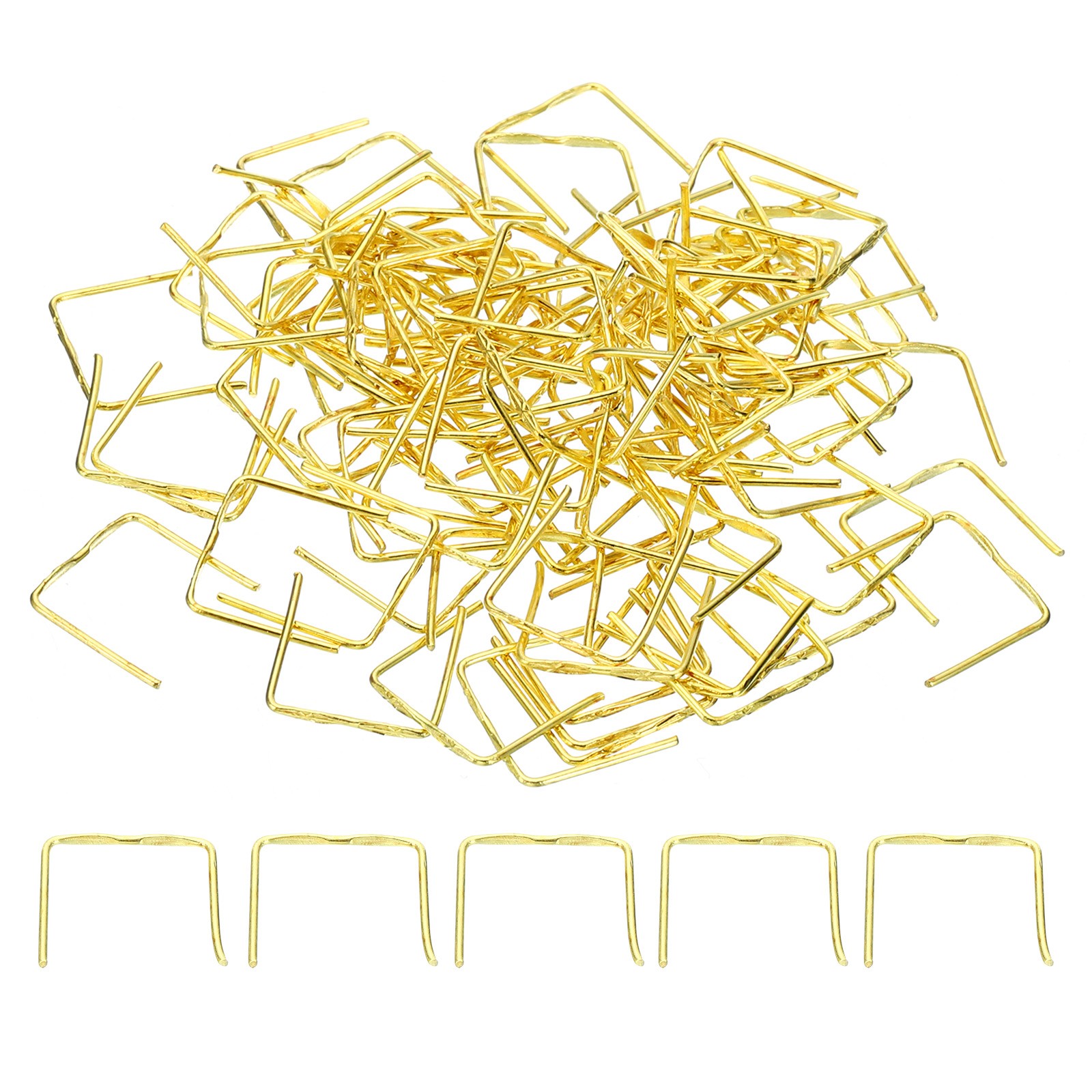 100Pcs 14x14mm Copper Chandelier Connector Pin Chandelier Crystal Clip Gold