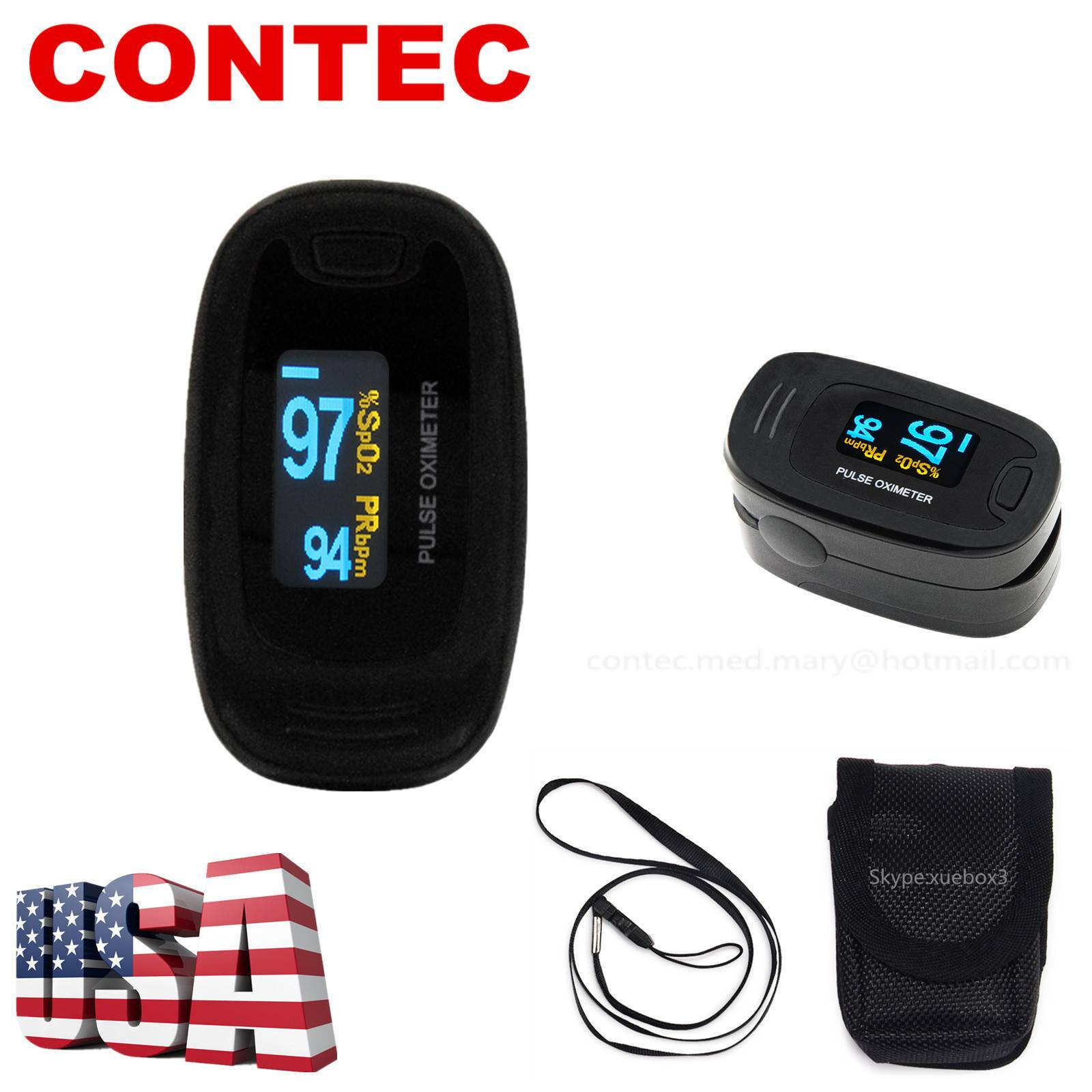 OLED Finger Pulse Oximeter Blood Oxygen Meter Heart Rate SpO2 Monitor Sensor FDA