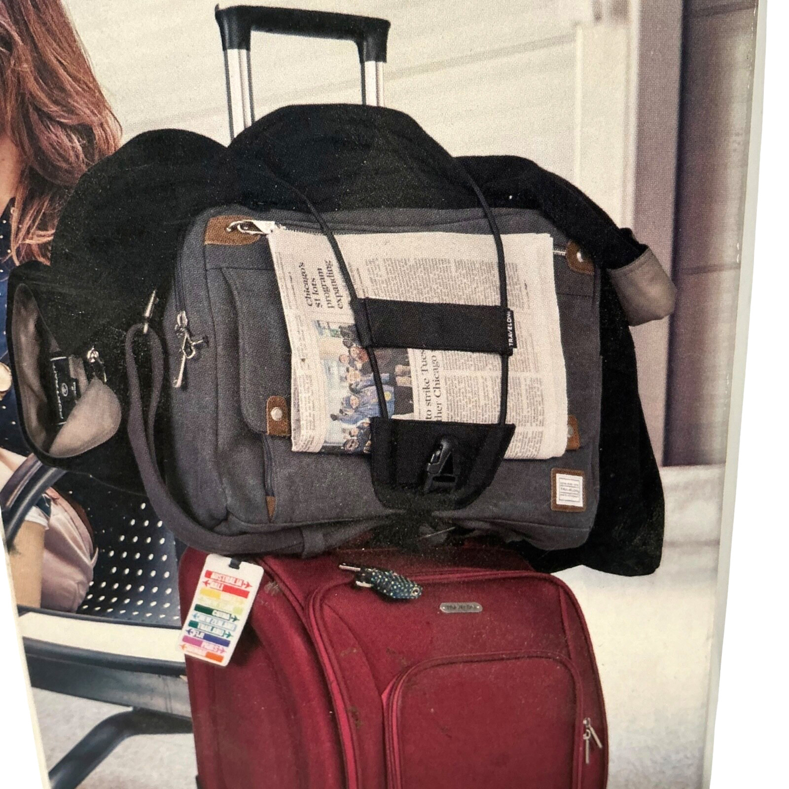 Travelon Bag Bungee Luggage Add A Bag Strap Travel Suitcase Attachment System