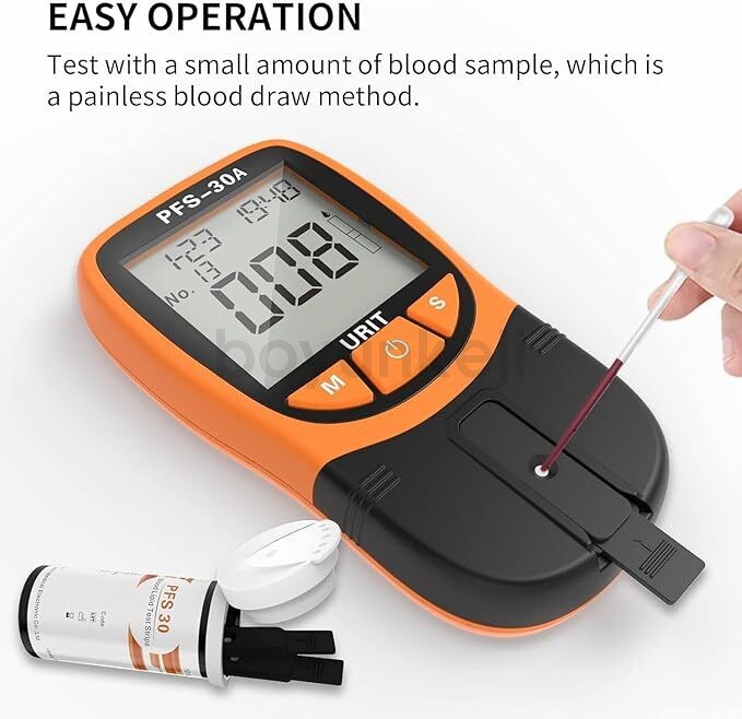 Cholesterol, triglyceride, five-item blood lipid analyzer kit (30 test strips)