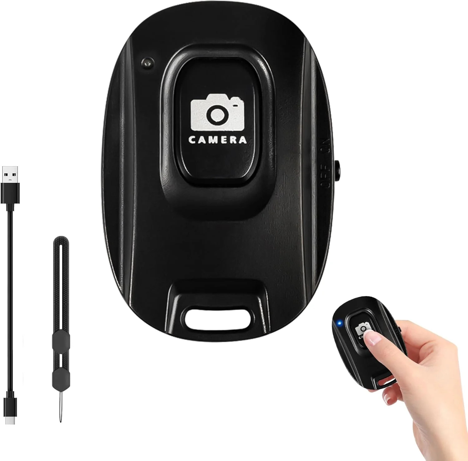 New Bluetooth Camera Remote Shutter for iPhone and Android Smartphones,Rechargea