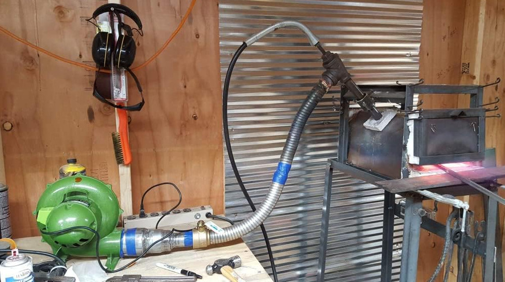 110V US Style Electric Blacksmith Forge Blower Fan air Blower