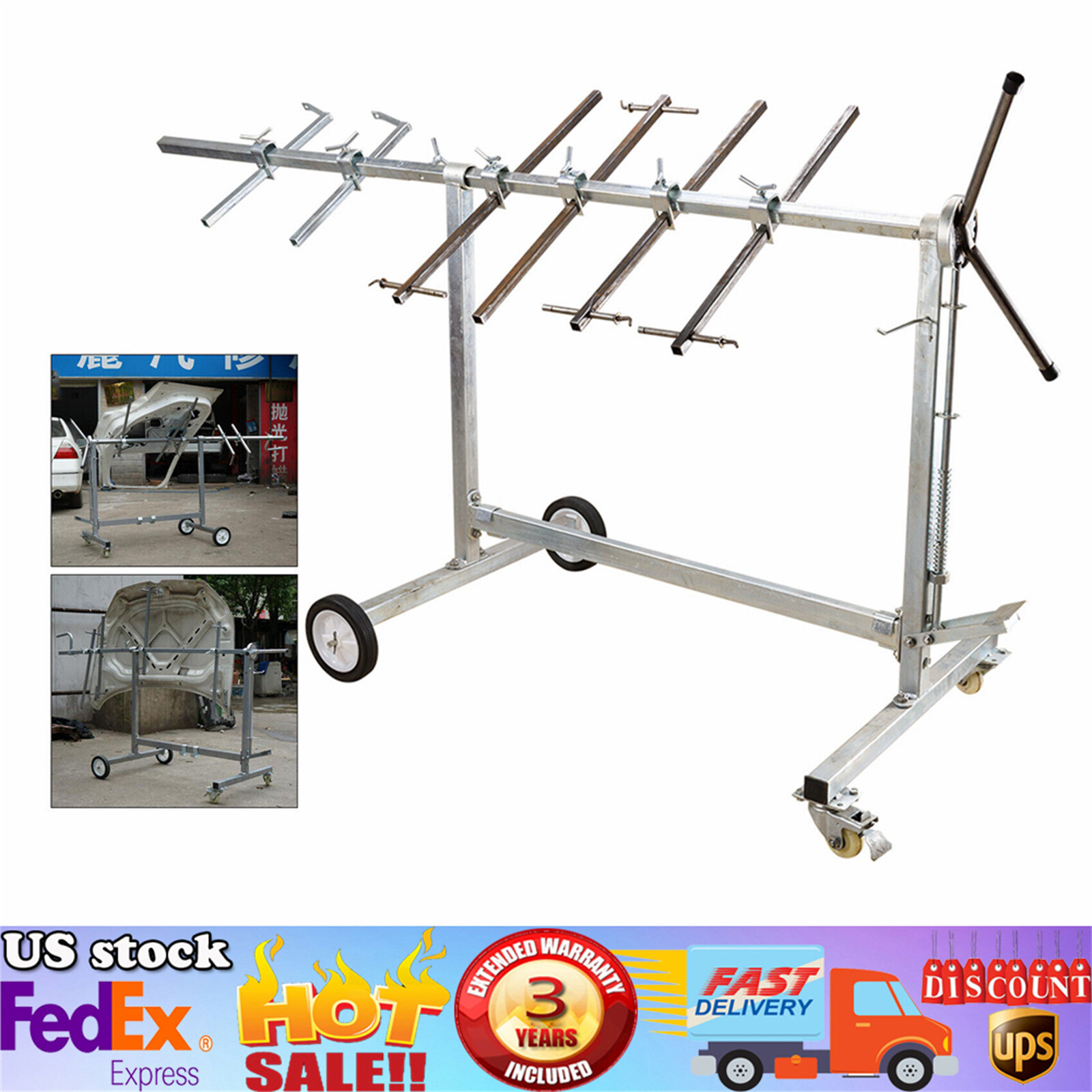 Automotive Spray Painting Rack Stand auto body Shop Paint Booth Hood Parts TOP