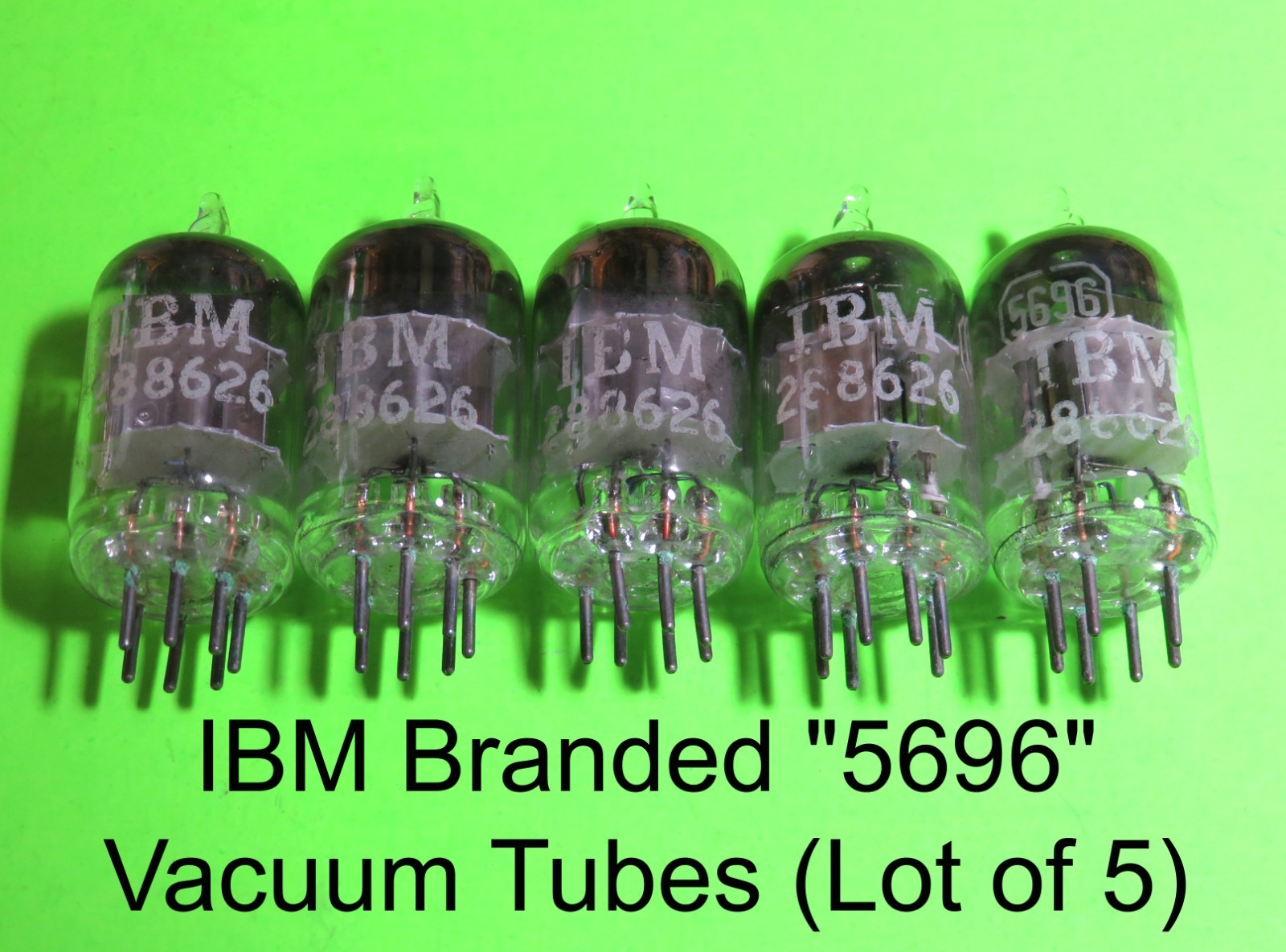 Vintage IBM Branded 5696 Thyratron Vacuum Tubes – Lot of 5 (Untested)