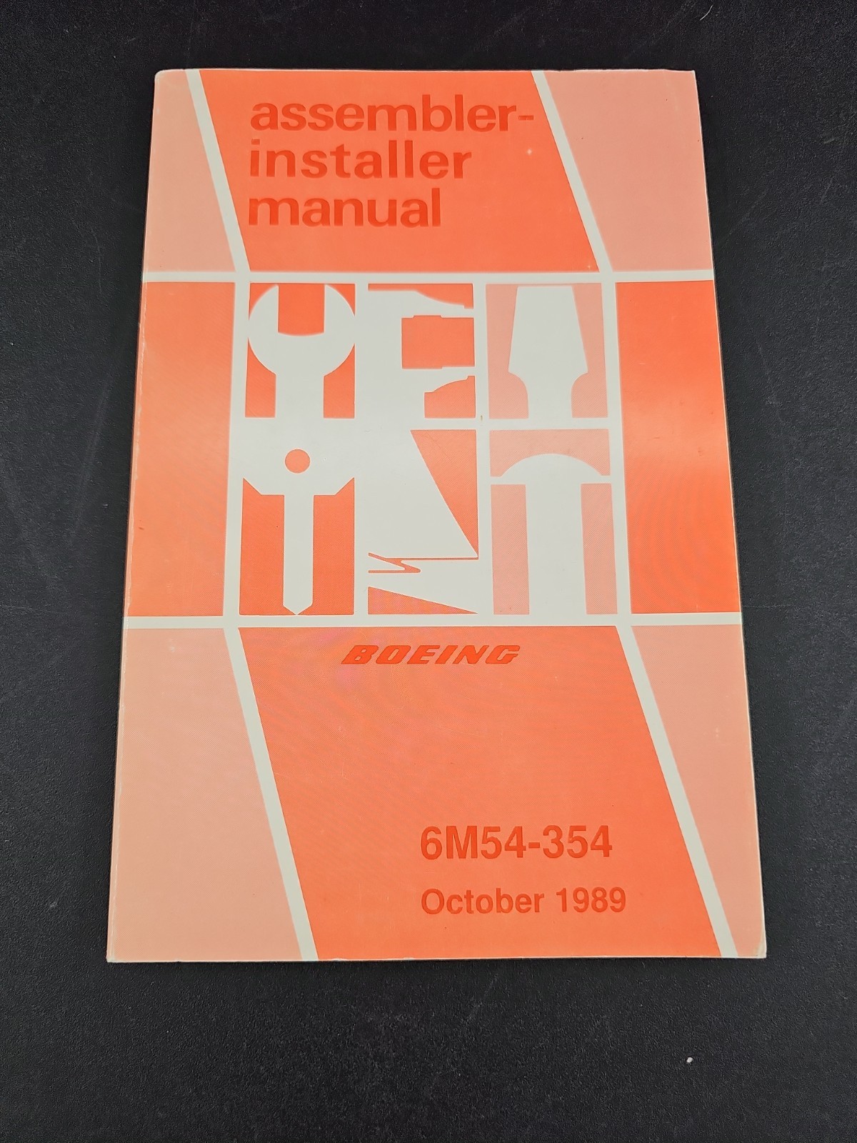 Vtg 1989 Boeing Assembler Installer Manual 6M 54-354 Factory Aircraft Tech PB