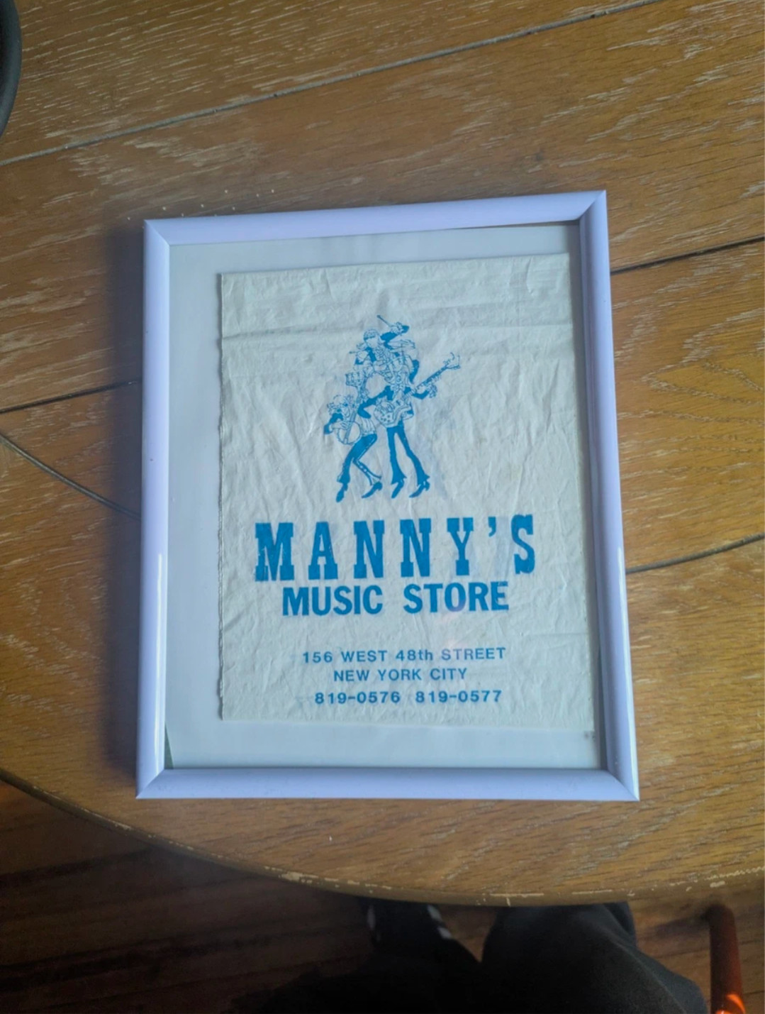 Vintage Manny's Music Plastic Stick Bag 1960's RARE