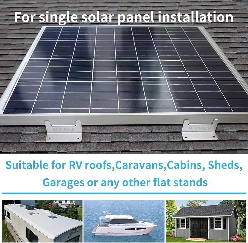 SUNMAK 16 Units per Set Solar Panel Mounting Z Brackets Solar Panel Mounting...