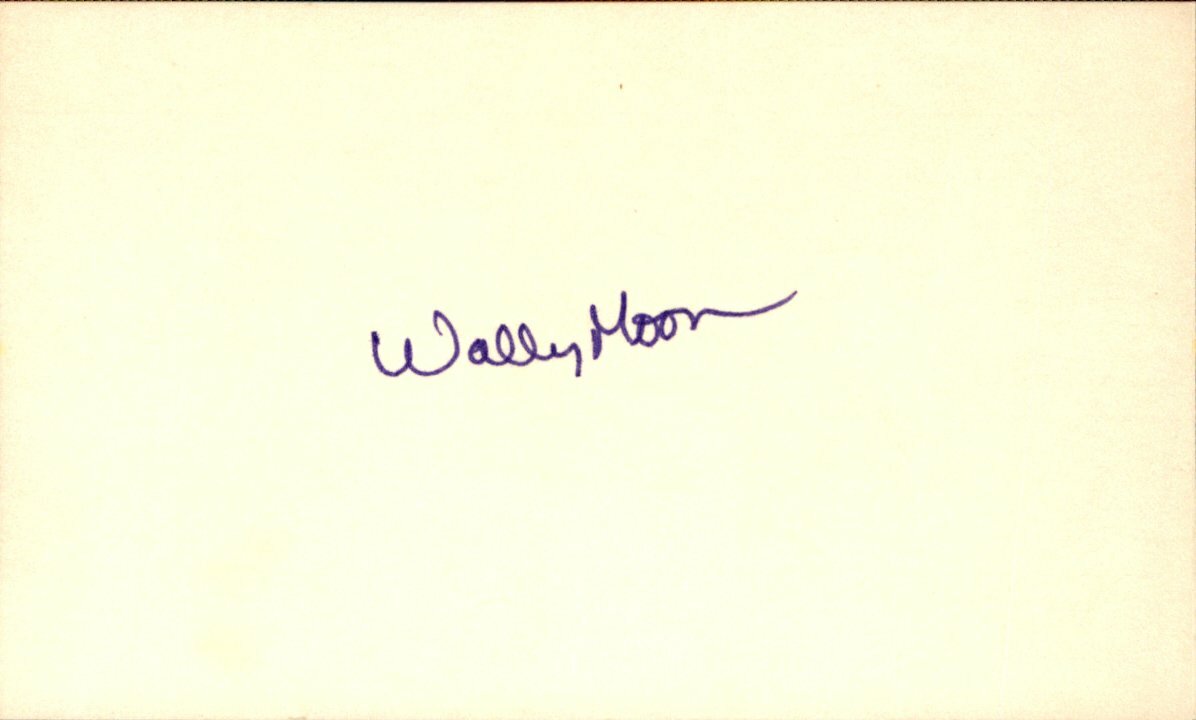Wally Moon Cardinals 54 ROY d.2018 Signed/Autographed 3x5 Index Card  162487