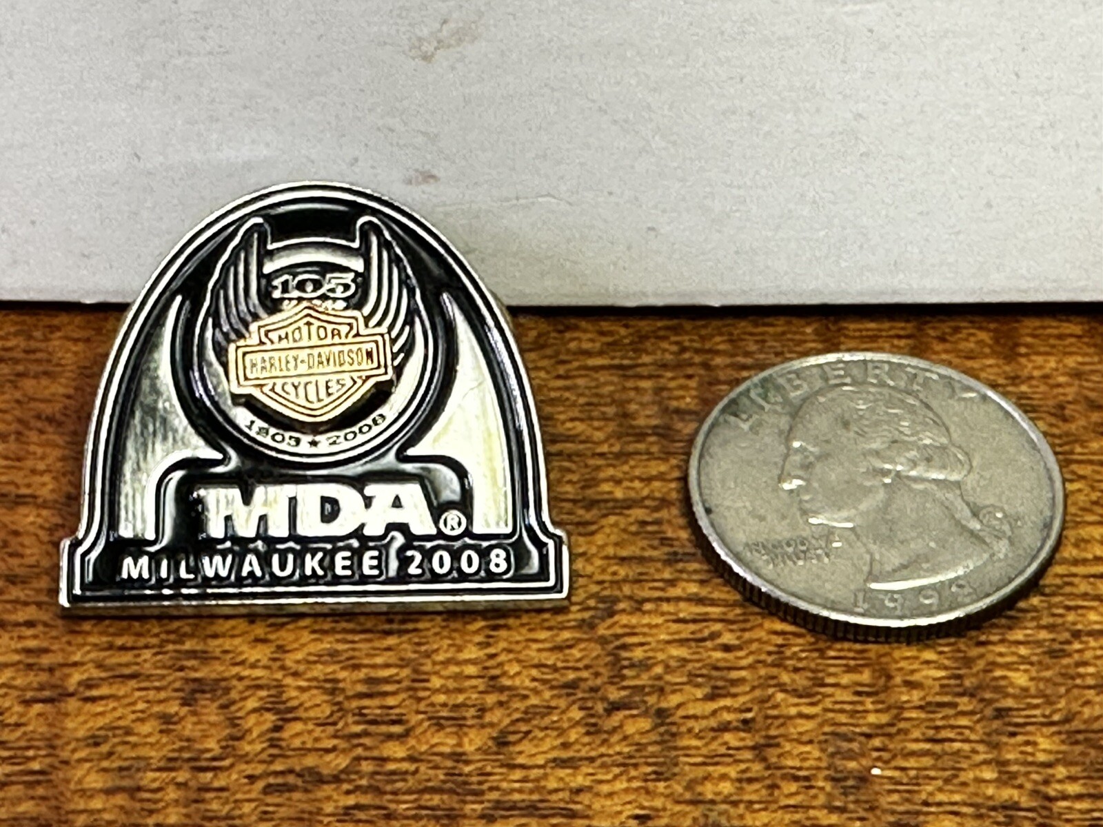 Genuine HOG Harley Davidson Milwaukee MDA 2008 Event Vest Pin