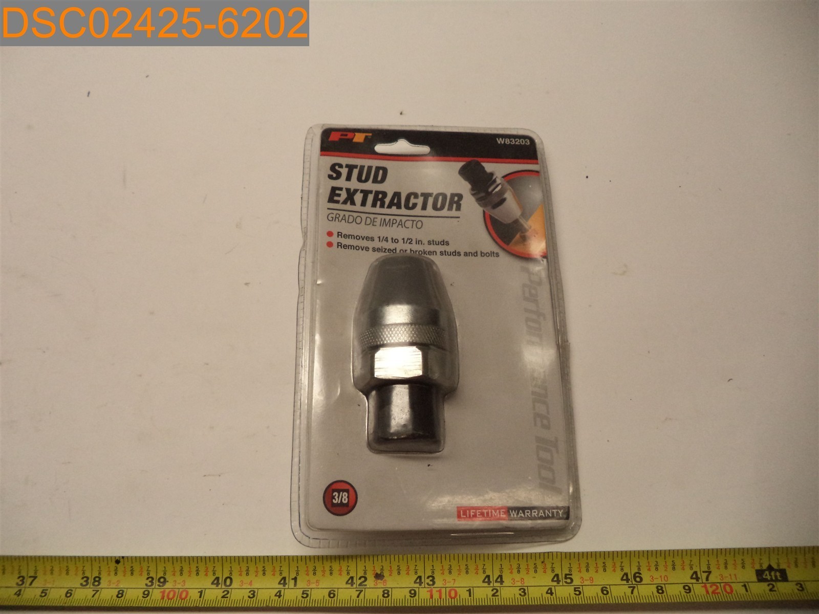 Performance Tool W83203 Stud Extractor, Removes 1/4" - 1/2" Studs, 039564120787