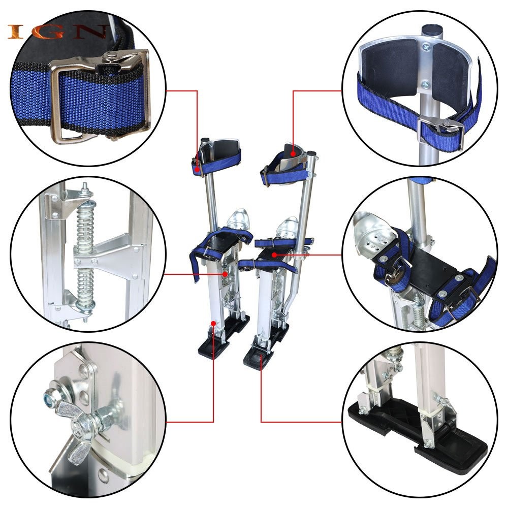 15In - 23In Drywall Stilts Aluminum Tool Stilt For Painting Painter Taping