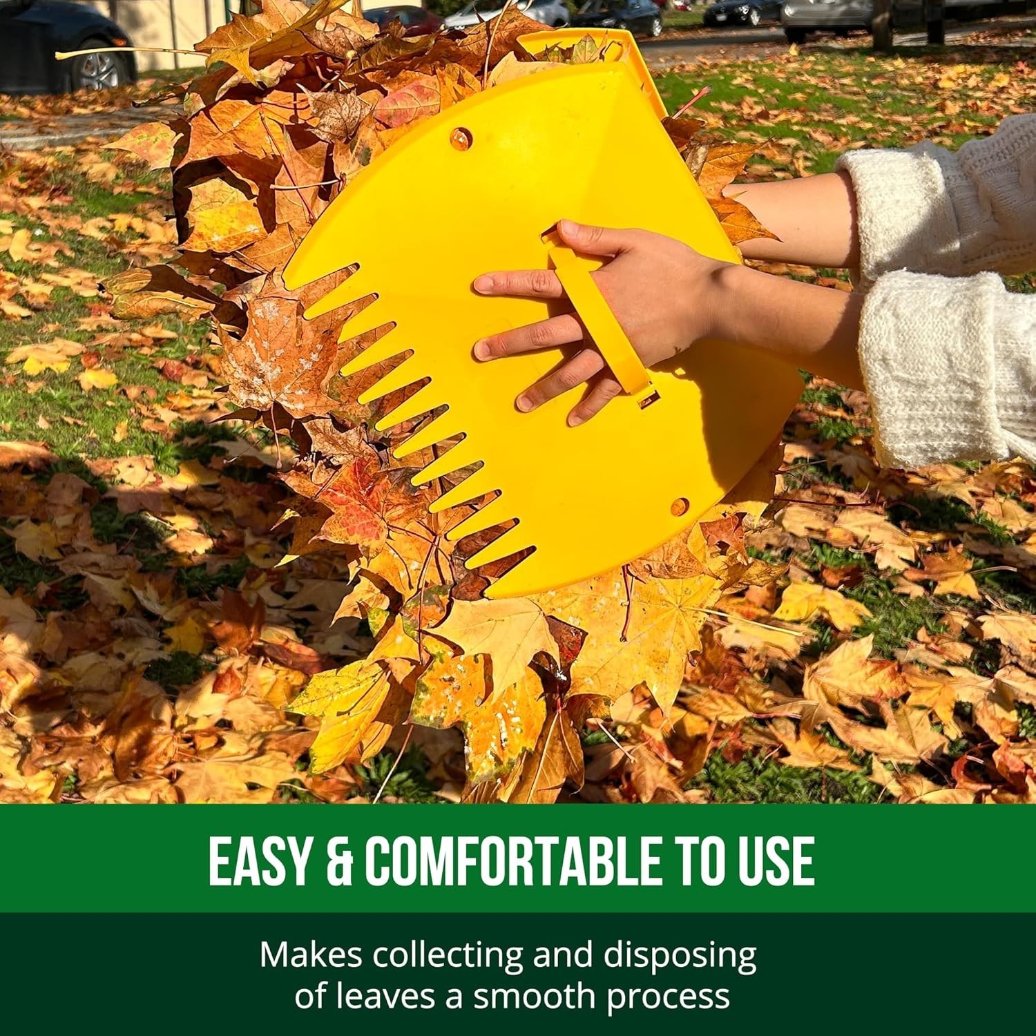 Multi-Functional Leaf Scoops with Adjustable Handles - Perfect for Garden Debris