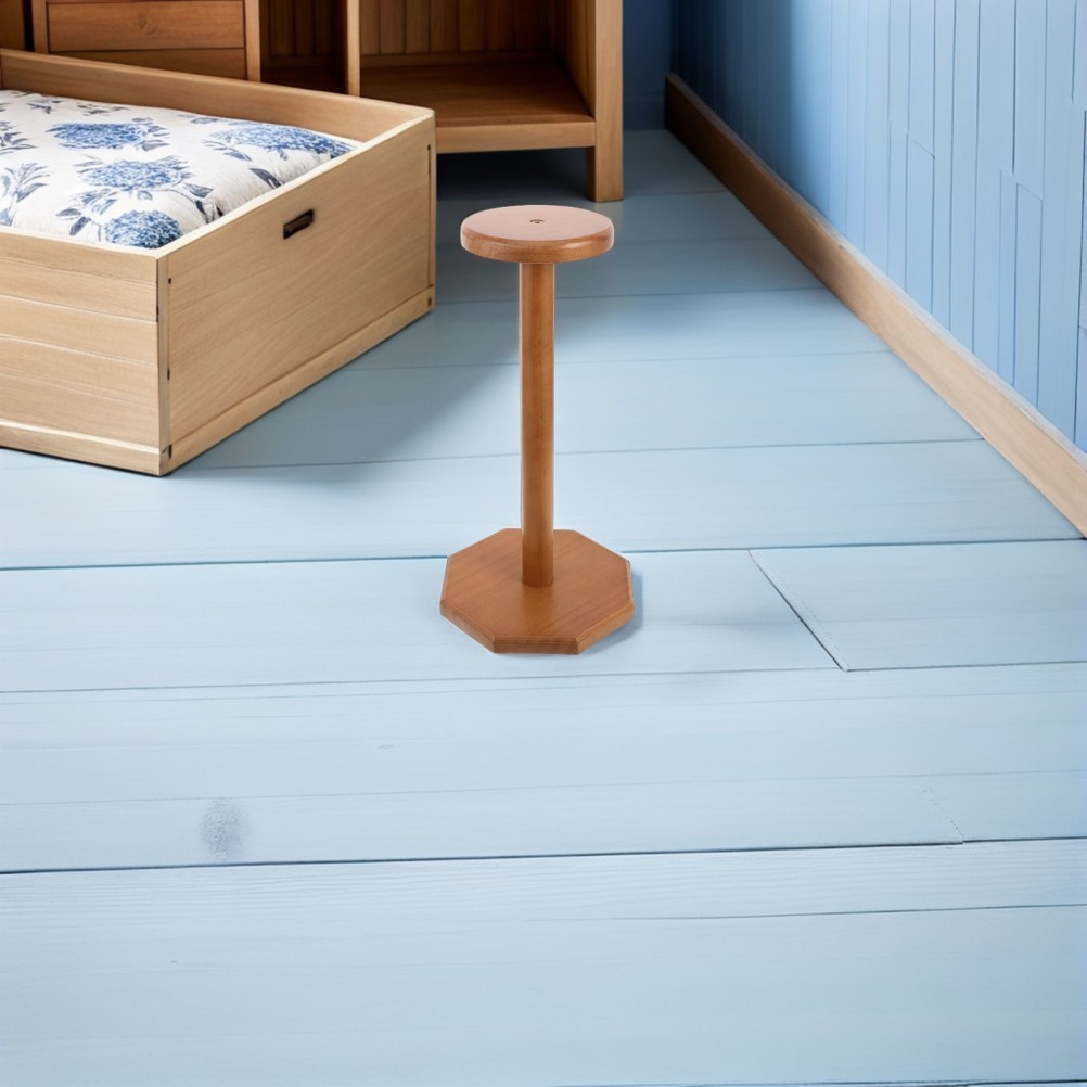 Cowboy Hat Stand: Tabletop Hat Display Rack Solid Wood Cap Display Holder - 13