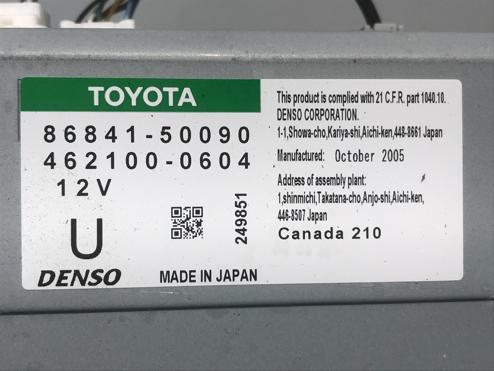2006 Highlander Navigation GPS Map Drive Computer OEM 86841-50090