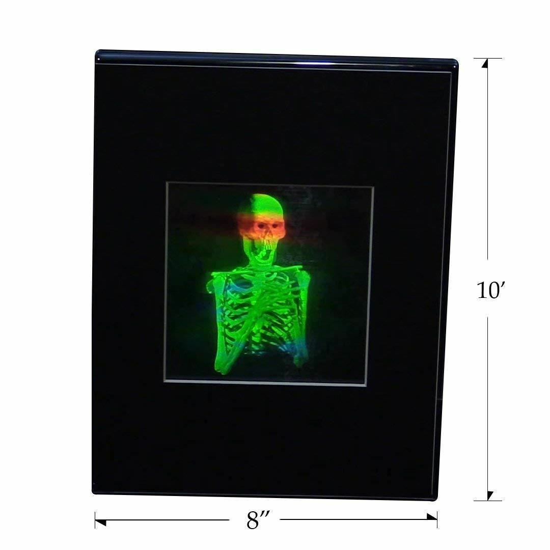 3D Skeleton 2-Channel Hologram Picture DESK STAND Collectible EMBOSSED Type Film