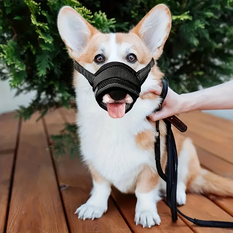 Soft Dog Muzzle Breathable Mesh for Small Medium Large Dog Mouth Cover, A
