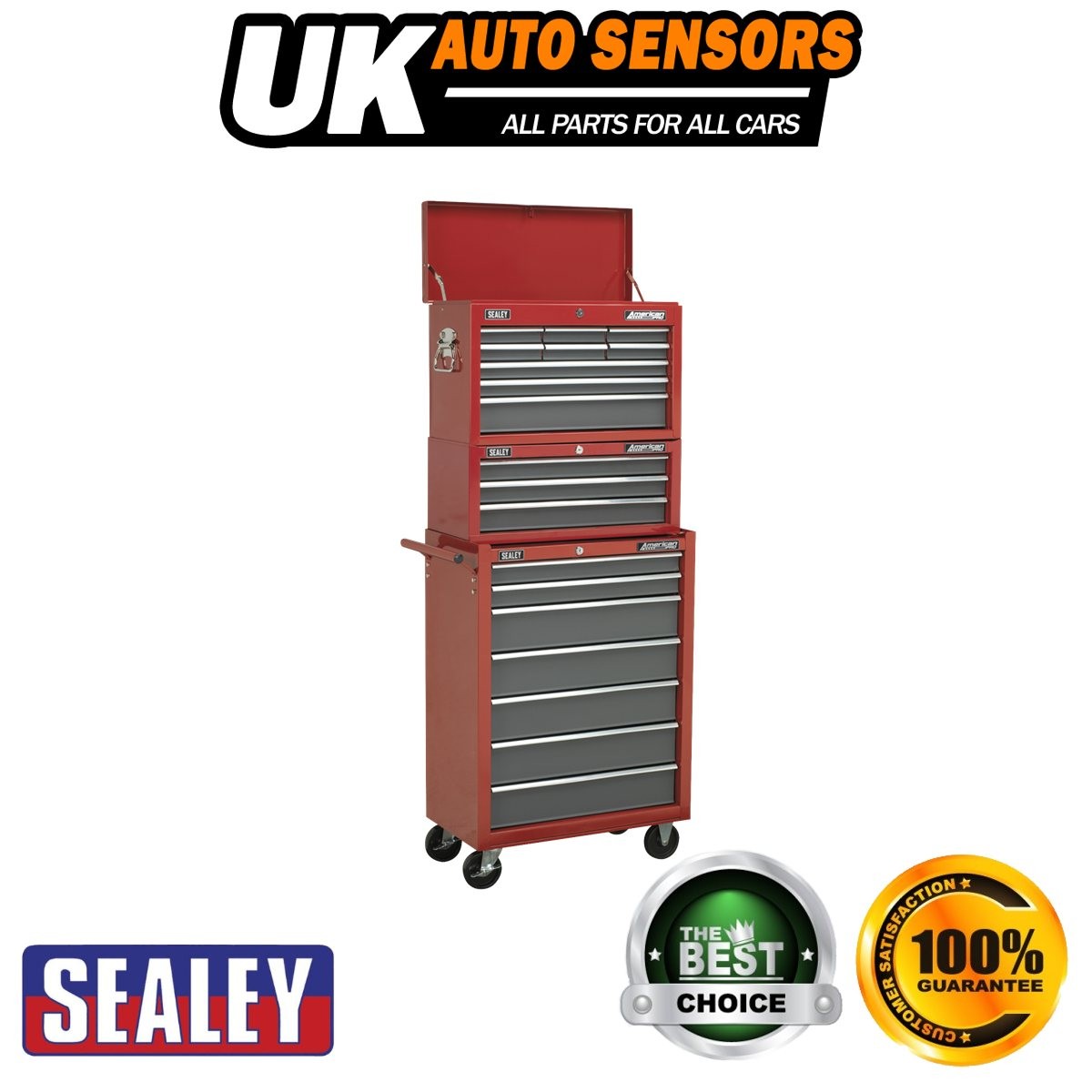 Sealey American PRO� Topchest 9 Drawer Red/Grey AP22509BB