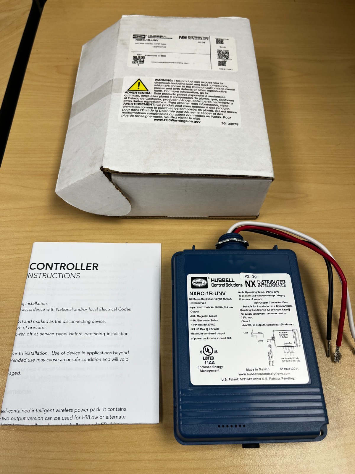 NX Lighting Controls NXRC-1R-UNV Room Controller, New open in original box