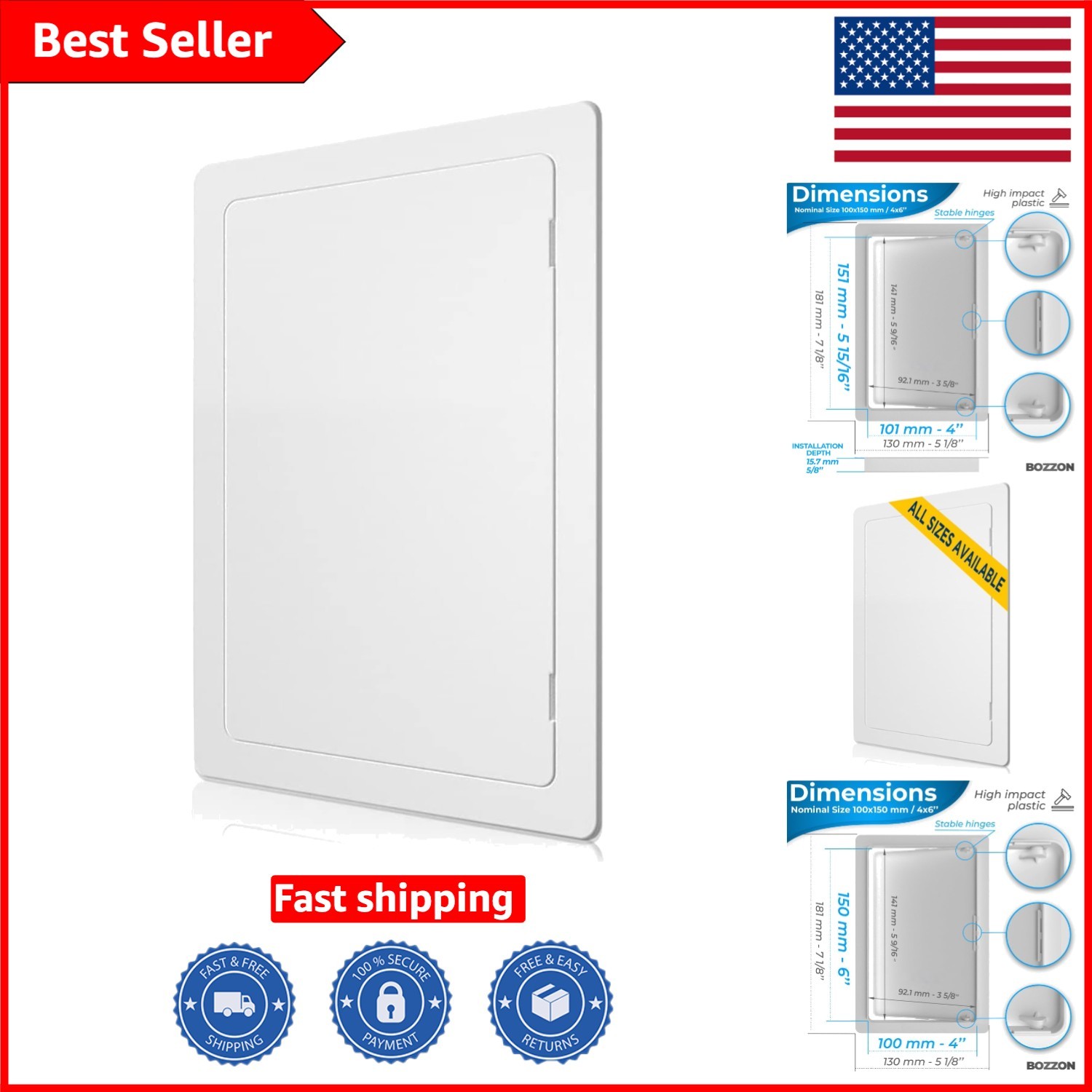 Versatile 4x6 Drywall Access Door - Easy Install for Plumbing & Electrical